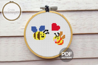 Bees with Heart Modern Cross Stitch Review for Boutique Sweatshirts