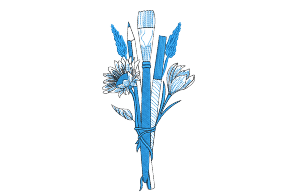 Blue Art Tools Bouquet Embroidery Review