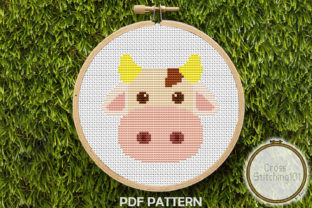 Brown Blanche Cow Modern Cross Stitch Review for Apparel Projects