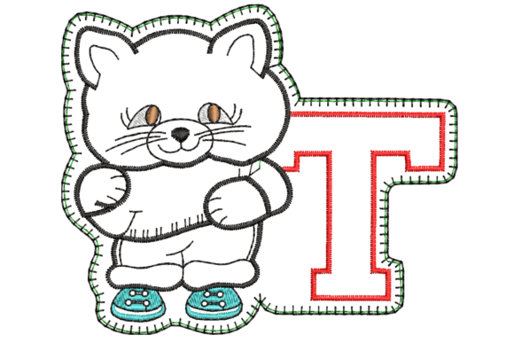 Cat with Letter “T” Embroidery Design Review