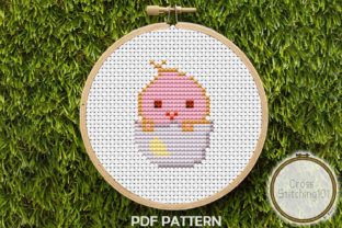 Chick in Egg Modern Cross Stitch Pattern Review for Brand Use