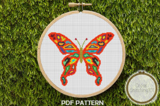 Colorful Butterfly Modern Cross Stitch Review for Boutique Sweatshirts