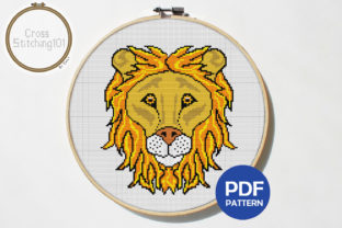 Lion Face Modern Cross Stitch Pattern Review for Apparel Projects
