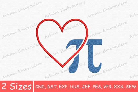 Love Pi Symbol Embroidery Design Review