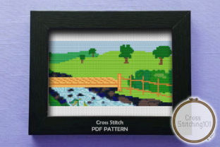 Park Nature Modern Cross Stitch Pattern Review for Small Business Use