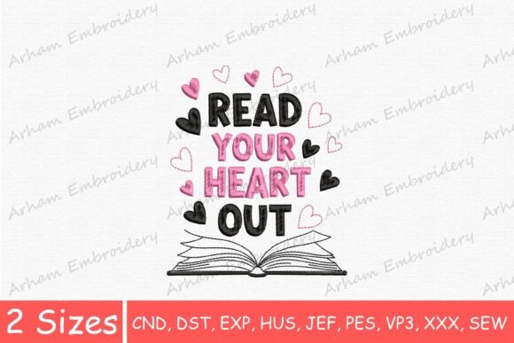 Read Your Heart Out Embroidery Design