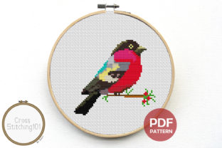 Red Robin Modern Cross Stitch Pattern